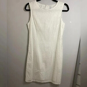 💚 Alfred Sung White eyelet cotton dress - US4